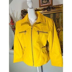 Vintage Tibor Leathers yellow Size M